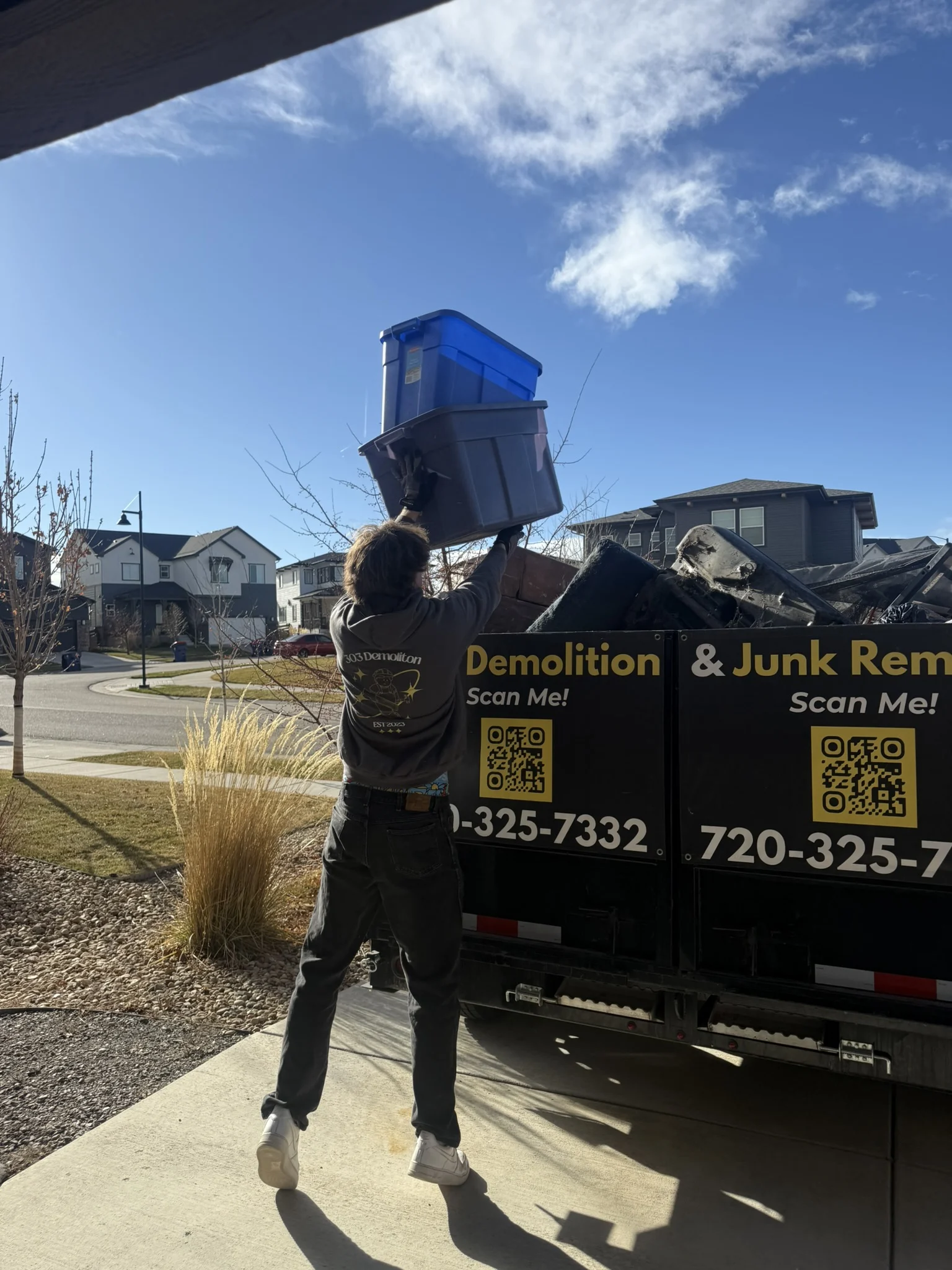 hauling garage junk to Boulder disposal